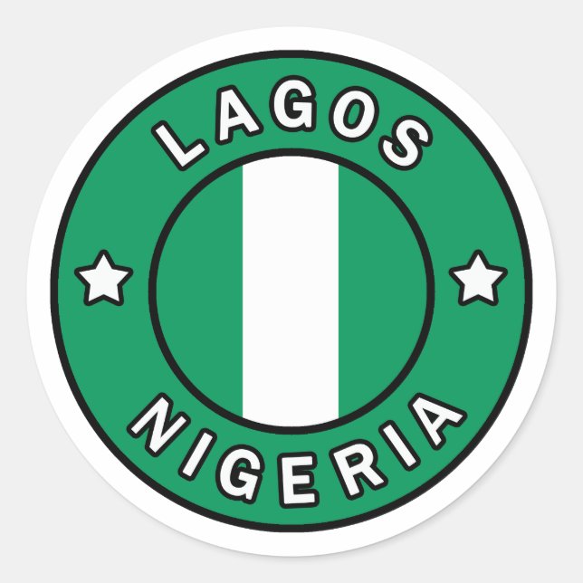 Sticker Rond Lagos Nigeria (Devant)