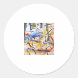 Sticker Rond Lagune dauphin Abstrait Jeff Hankamer Artjunkhaus