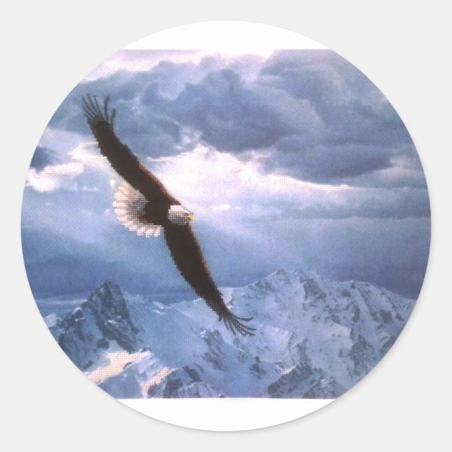 Sticker Rond L'aigle fait la tempête (Devant)