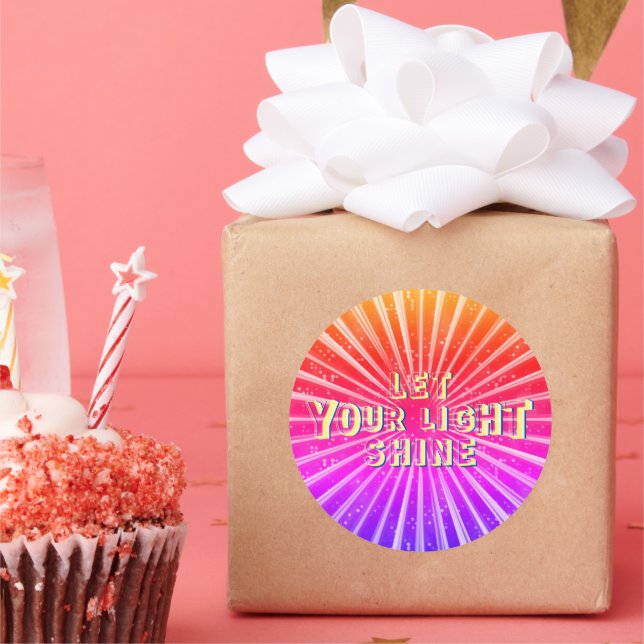 Sticker Rond Laisser Briller Votre Lumière (Fête)