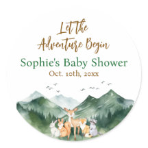 Laisser l'aventure commencer le Baby shower forest