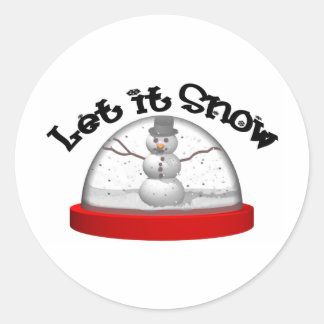 Sticker Rond Laisser Neige, Globe Des Neiges