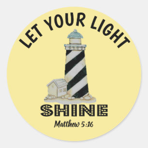 Sticker Rond Laisser votre phare clair Matthieu 5:16