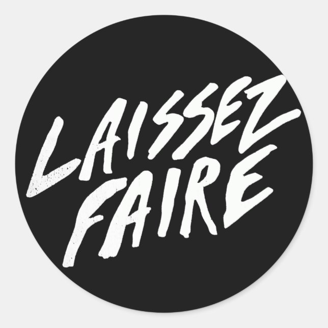 STICKER ROND LAISSEZ FAIRE (Devant)