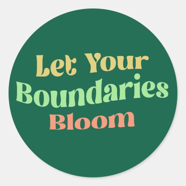 Sticker Rond Laissez fleurir vos frontières (Devant)