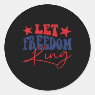 Sticker Rond Laissez la ceinture de liberté rétro Vintage