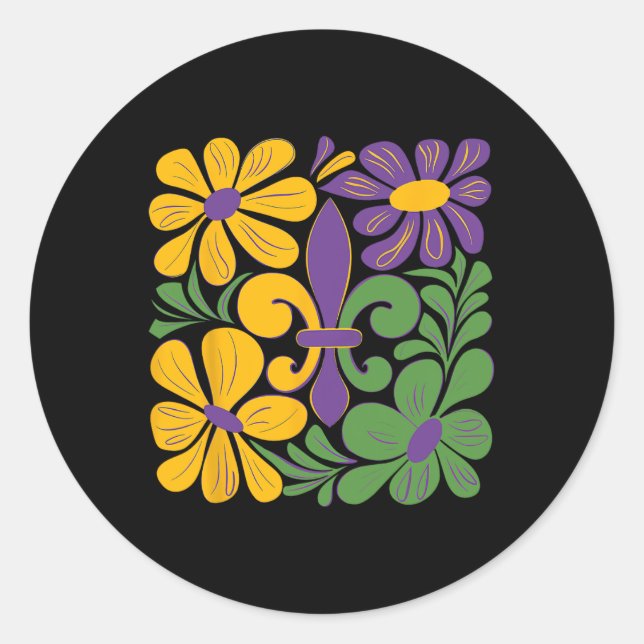 Sticker Rond Laissez Les Bon Temps Rouler Funny Boho Coquette M (Devant)