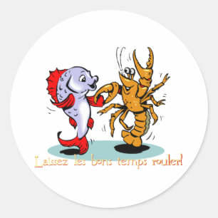 Sticker Rond Laissez les bons temps rouler ! Mardi Gras