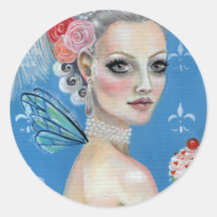 Sticker Rond Laissez-les manger du gâteau