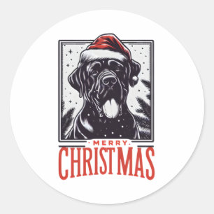 Sticker Rond Laissez votre Cane Corso "traîner" la saison avec