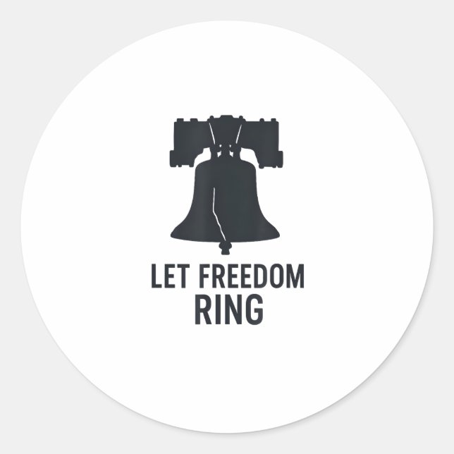 Sticker Rond Laissons la ceinture de liberté Bell Silhouette mo (Devant)