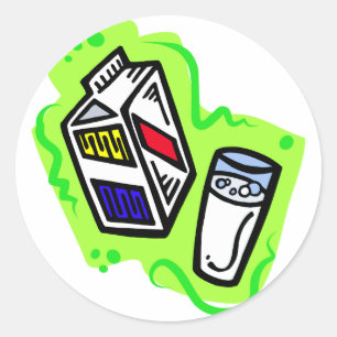 Sticker Rond Lait