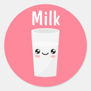 Sticker Rond Lait