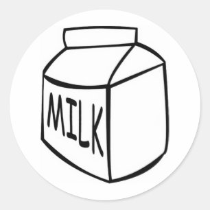Sticker Rond Lait