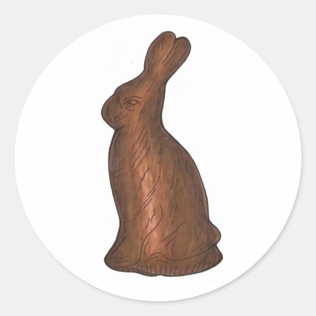 Sticker Rond Lait Chocolat Pâques Panier Lapin Lapin Rabbit Can (Devant)