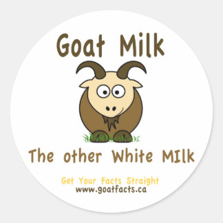 Sticker Rond Lait De Chèvre, Autres Produits Laitiers Blanches