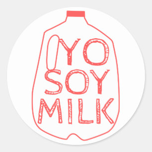 Sticker Rond Lait de soja de Yo