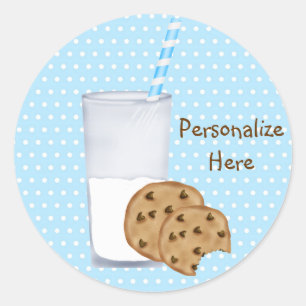 Sticker Rond lait et cookies