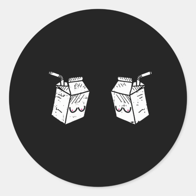 Sticker Rond Lait frais allaitement maternel mère maman nouvell (Devant)