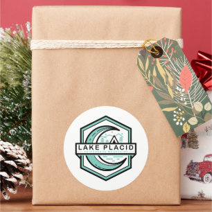 Sticker Rond LAKE PLACID lune hexa