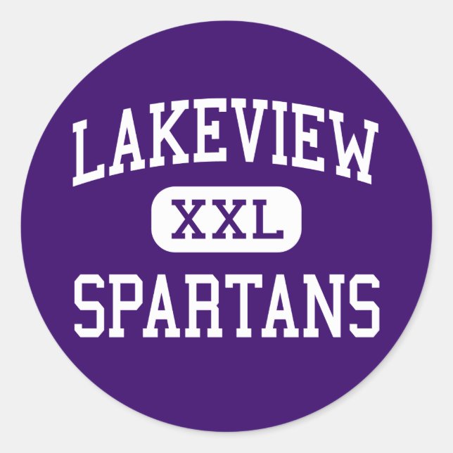 Sticker Rond Lakeview - Spartans - Junior - Battle Creek (Devant)