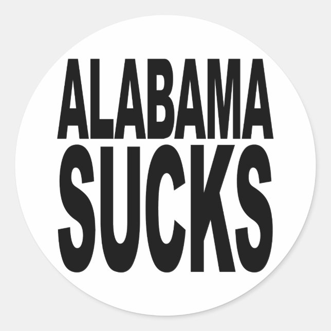 Sticker Rond L'Alabama craint (Devant)