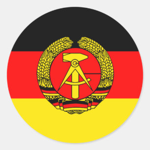 Sticker Rond L'Allemagne de l'Est, drapeau