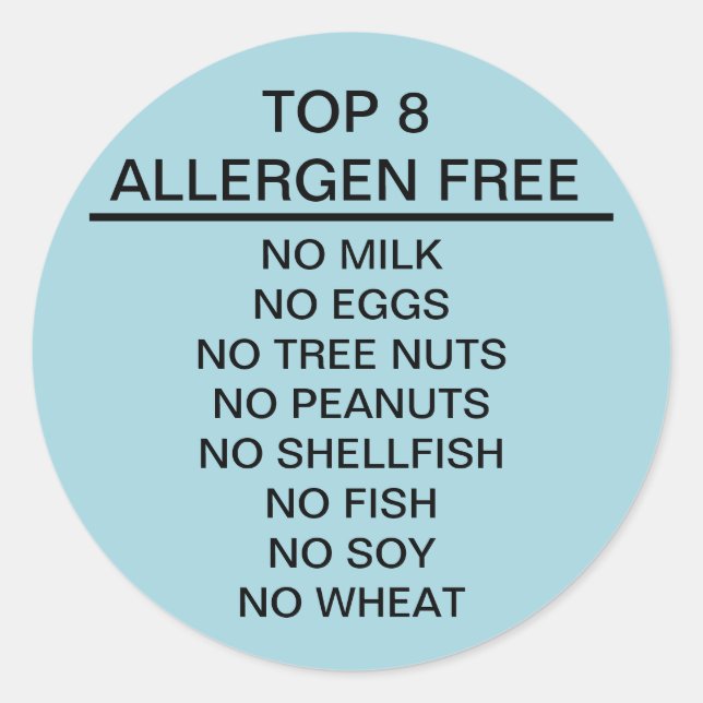 Sticker Rond L'allergène du principal 8 libèrent (Devant)