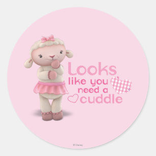 Sticker Rond Lambie - On dirait que tu as besoin d'une flaque
