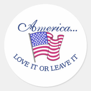 Sticker Rond L'Amérique… Aimez-la ou laissez-la