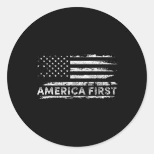 Sticker Rond L'Amérique D'Abord, Don Of A New Day, Donald Trump