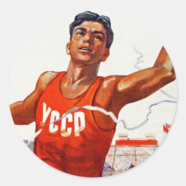 Sticker Rond L'amitié et le sport soviétiques (Devant)