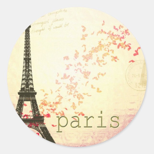 Sticker Rond L'amour à Paris (Devant)