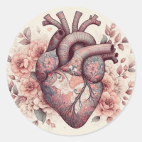 L'amour anatomique : un coeur humain florissant