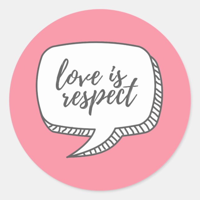 Sticker Rond L'amour c'est le respect (Devant)