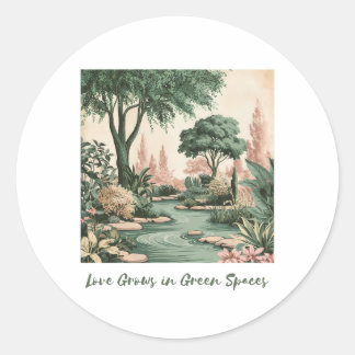 Sticker Rond L'amour dans les espaces verts