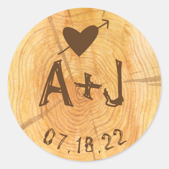 Sticker Rond L'amour dans un journal | Fête de mariage sur mesu (Devant)