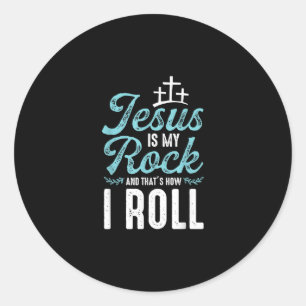 Sticker Rond L'Amour de Jésus Jésus est mon rocher et c'est c