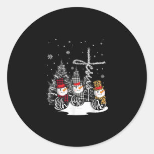 Sticker Rond L'Amour de Jésus  Jesus Faith Hope Love Snowman