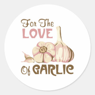 Sticker Rond L'amour de l'ail