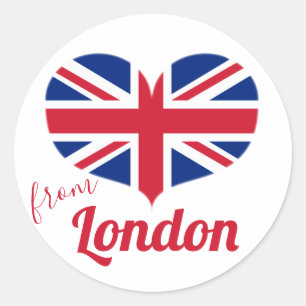 Sticker Rond L'amour de Londres   Coeur en forme de pavillon du