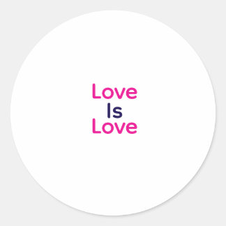 Sticker Rond L'amour est amour rose violet coloré fierté LGBTQ