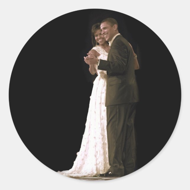 Sticker Rond L'amour est dans le ciel, la première danse de (Devant)