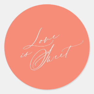 Sticker Rond L'amour est doux – Romantique