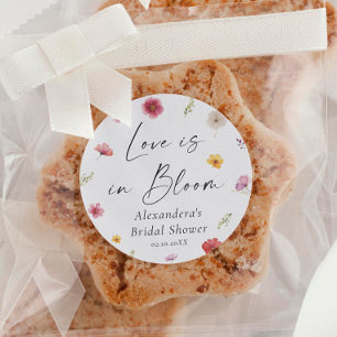 Sticker Rond L'amour est en fleur Fête des mariées Favoriser