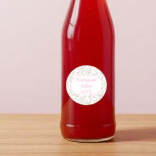 Sticker Rond L'amour est en fleurs Signature Cocktail floral ro