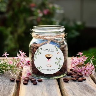 Sticker Rond L'amour est en marche   Réception de mariage avec 