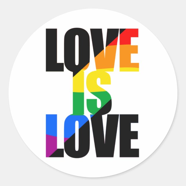 Sticker Rond L'amour est l'amour (Devant)