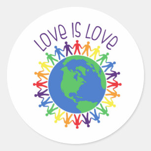 Sticker Rond L'amour est l'amour