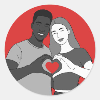 Sticker Rond L'amour est l'amour